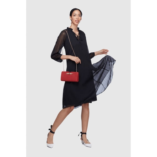 Allegro Black Vegan Clutch Bag