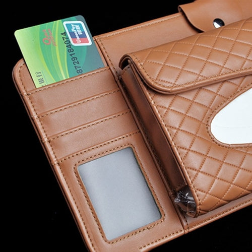 Leather Multifunction Car Visor Organizer